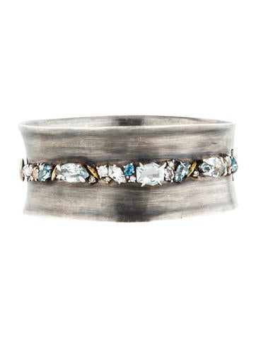 Alexis Bittar Fine Jewelry Quartz and Diamond Bracelet
