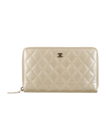 Chanel Patent Zip Around Wallet