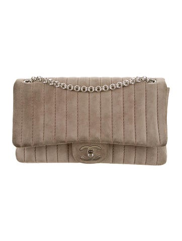 Chanel Suede Mademoiselle Ligne Flap Bag