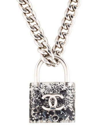 Chanel CC Padlock Curb Chain Necklace