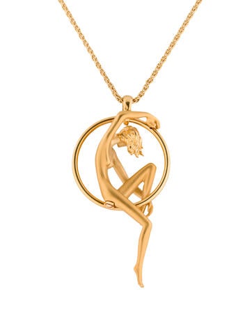 Carrera y Carrera Diamond Female Figure Pendant Necklace
