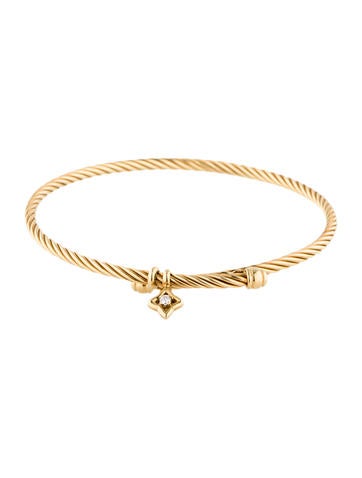 David Yurman 18K Diamond Charm Bangle