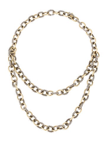 David Yurman Double Oval Link Necklace