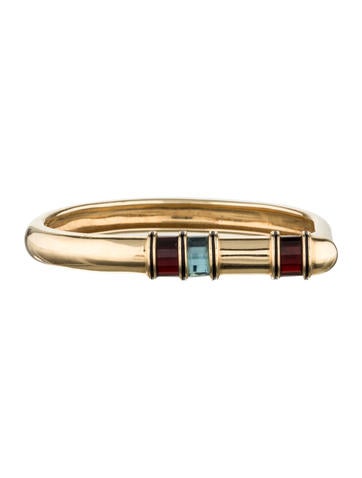 14K Garnet and Topaz Bracelet
