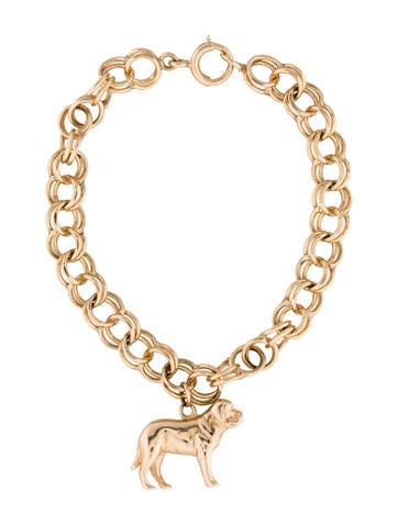 14K St. Bernard Charm Bracelet