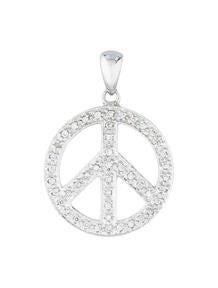 Diamond Peace Sign Pendant Diamond Peace Sign Pendant