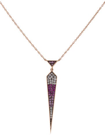 14K Diamond and Sapphire Necklace