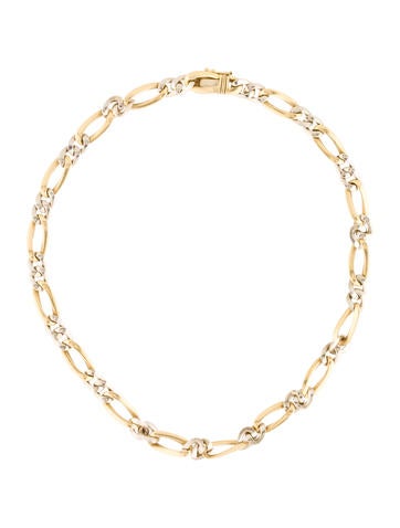 18K Figaro Chain Necklace