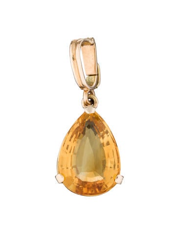 14K Citrine Pendant