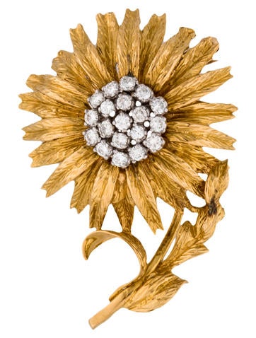 Diamond Flower Pendant