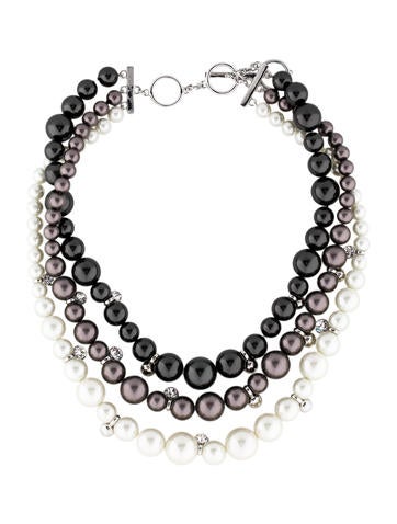 Givenchy Faux Pearl Multistrand Necklace