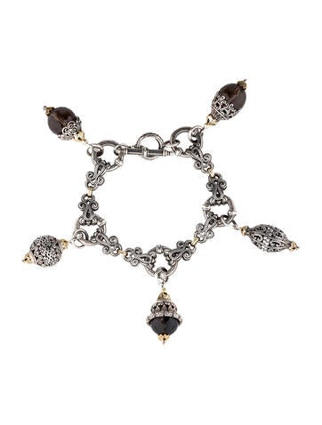 Konstantino Smoky Quartz Charm Bracelet