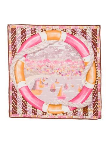 Louis Vuitton Carre Escale Pass Fusch Silk Scarf