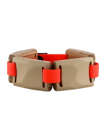 Marni Wood and Cord Link Bracelet