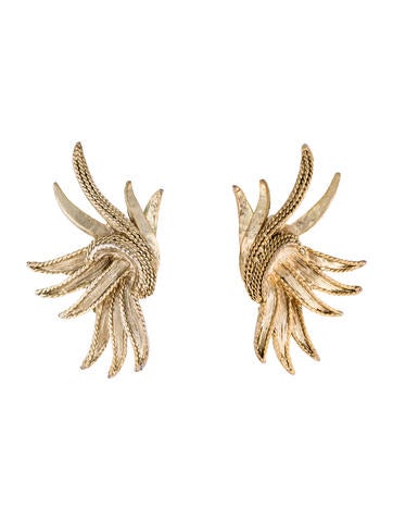 Oscar de la Renta Burst Clip-On Earrings