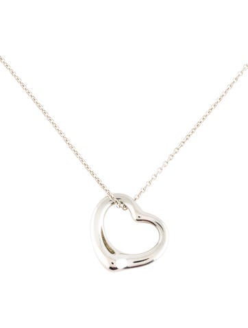 Tiffany & Co. Open Heart Pendant Necklace