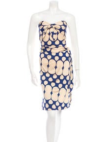 Diane von Furstenberg Strapless Silk Dress
