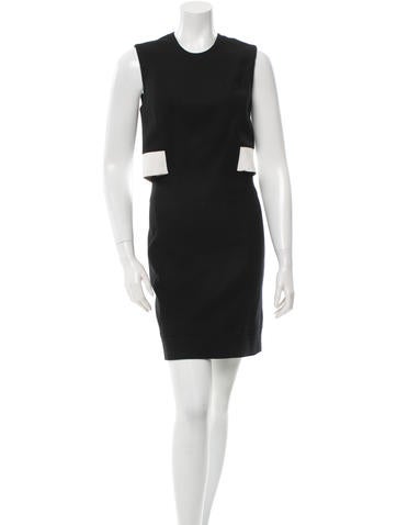 Helmut Lang Leather-Trimmed Dress