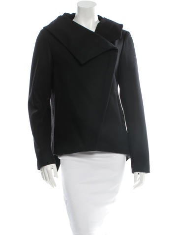 Helmut Lang Cowl Neck Wool Jacket