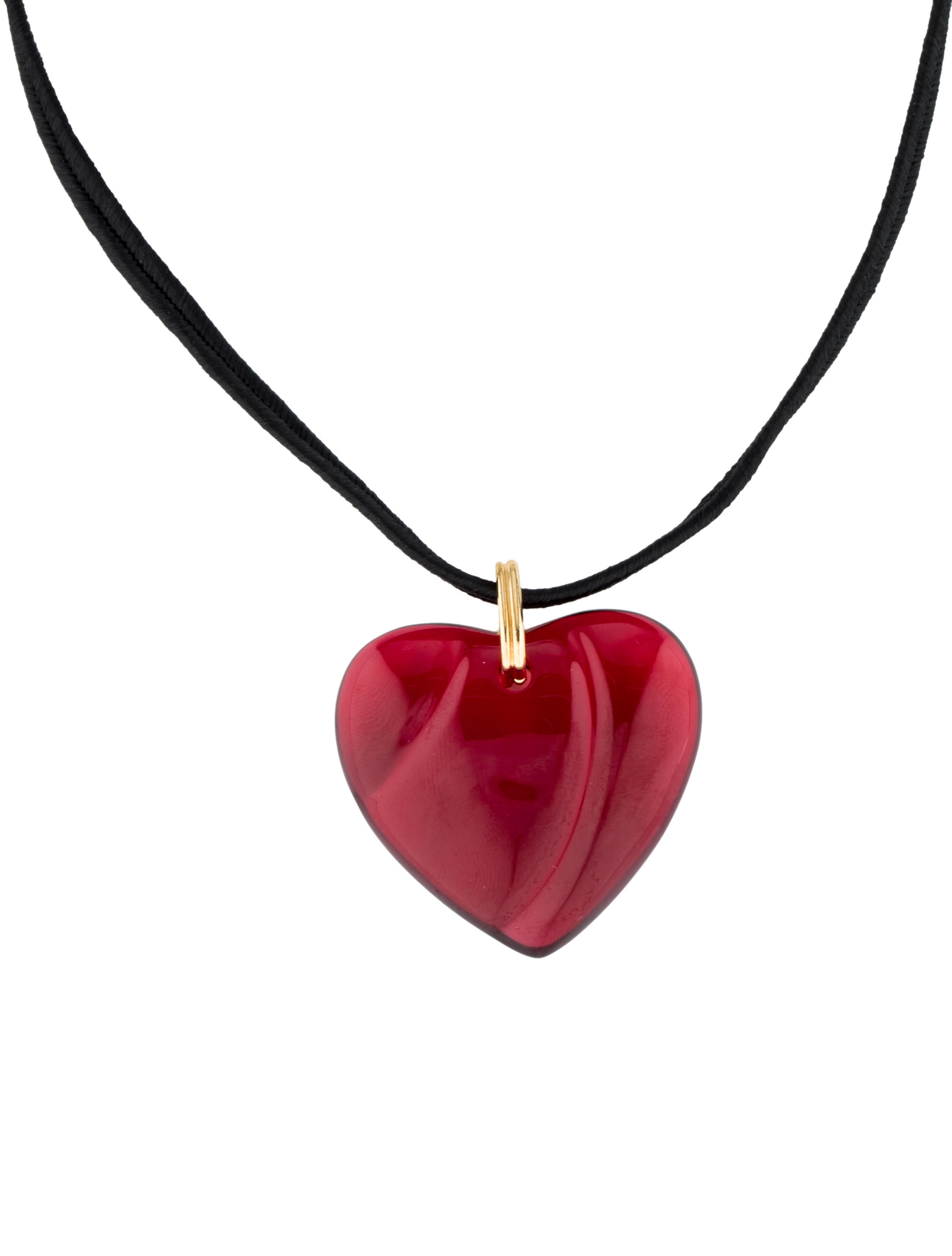 Baccarat Glass Heart Necklace Necklaces BCC20386 The RealReal