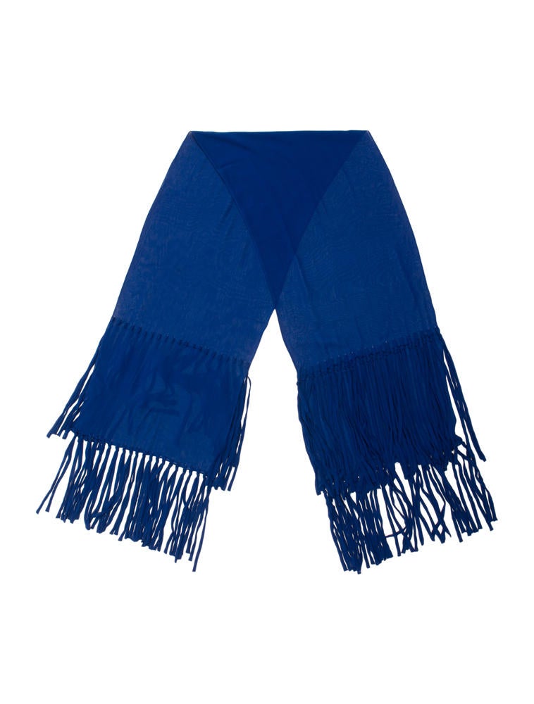 fringed silk scarf