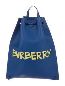 Graffiti Leather Drawstring Backpack w/ Tags