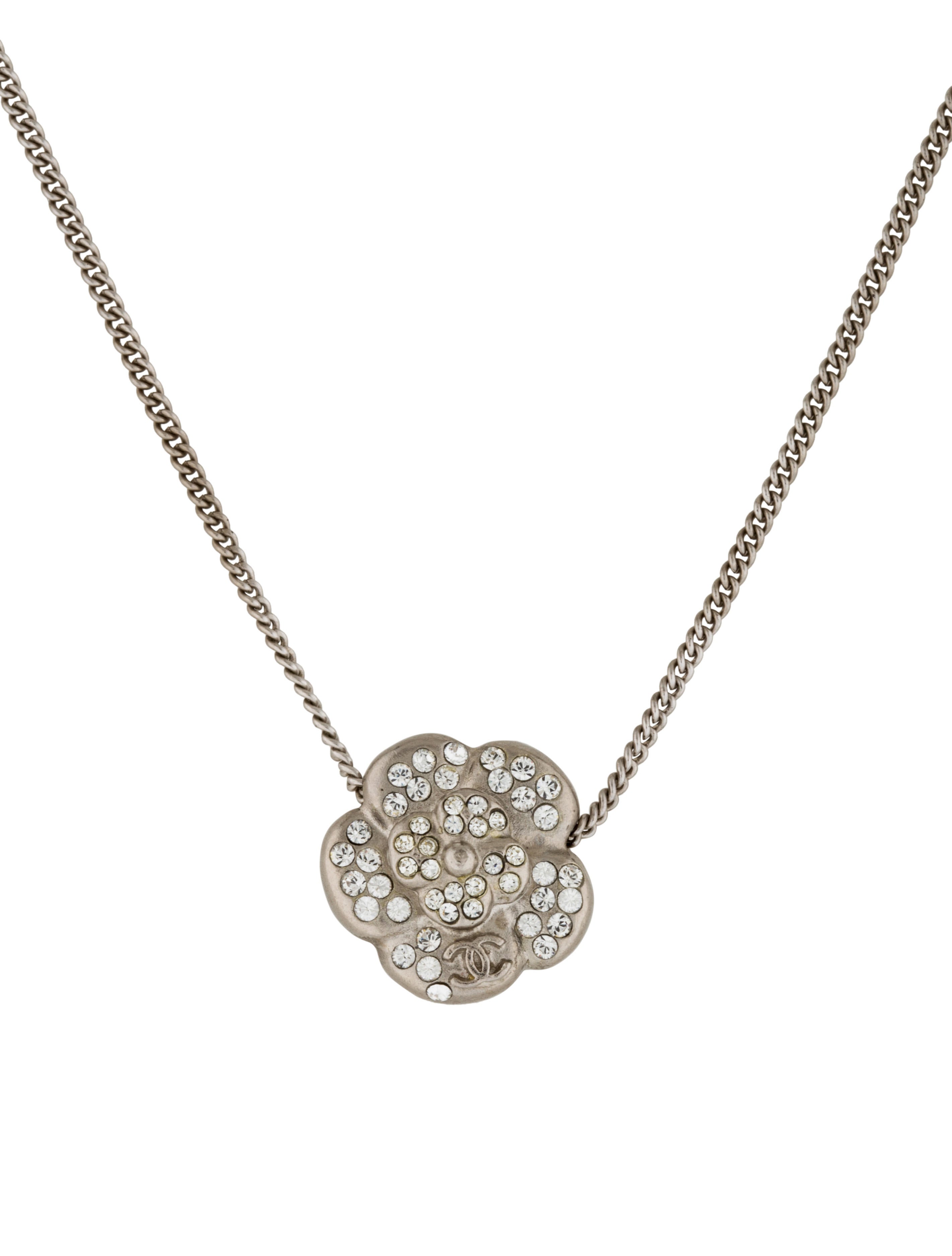Chanel Crystal Camellia Pendant Necklace Necklaces CHA126896 The