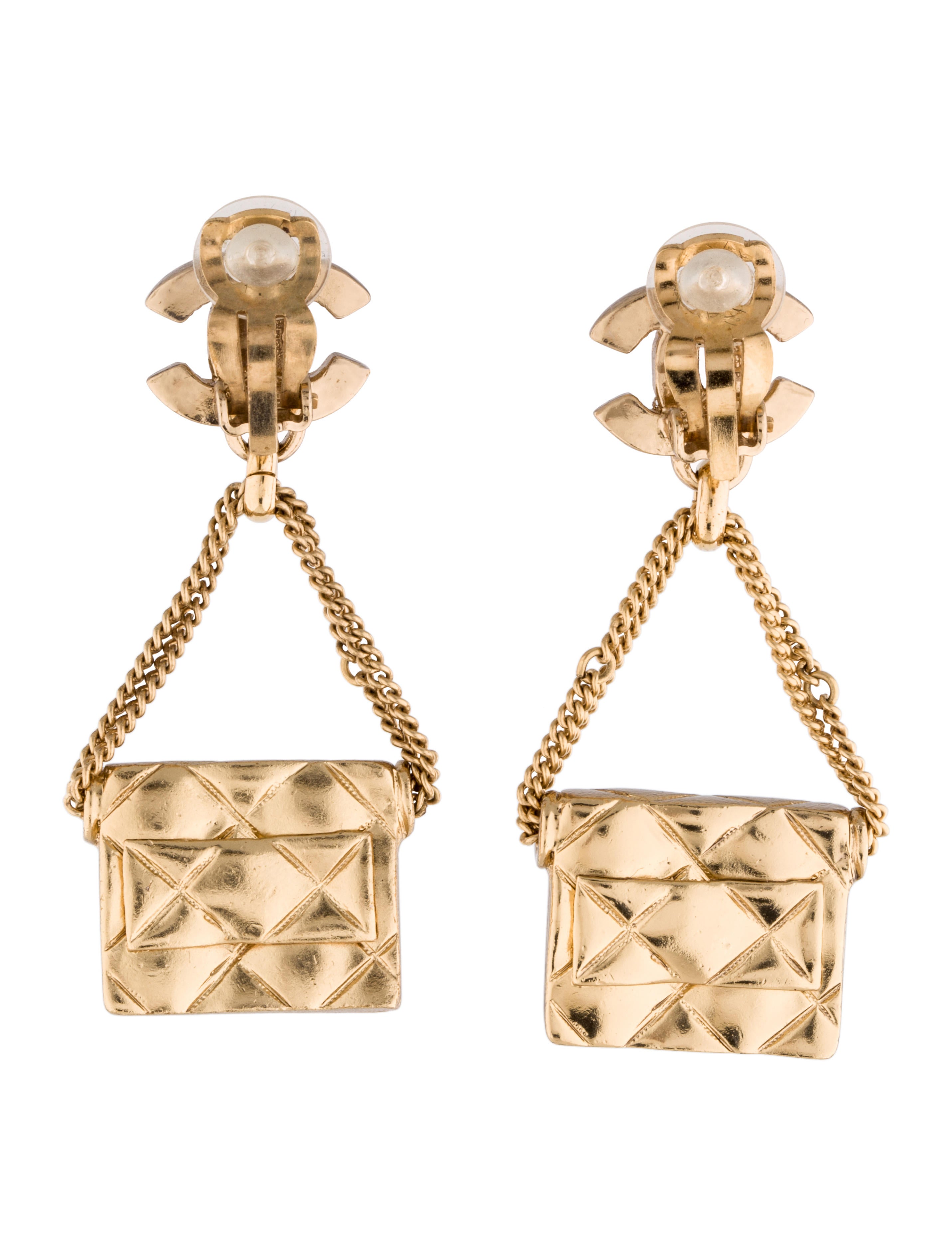 Chanel CC 2.55 Flap Bag Earrings Earrings CHA81518 The RealReal