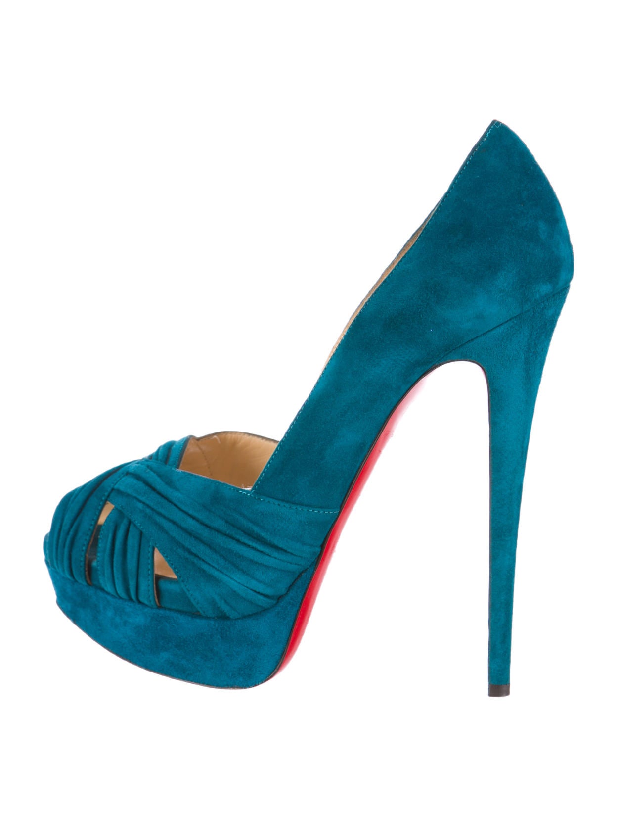 teal suede pumps