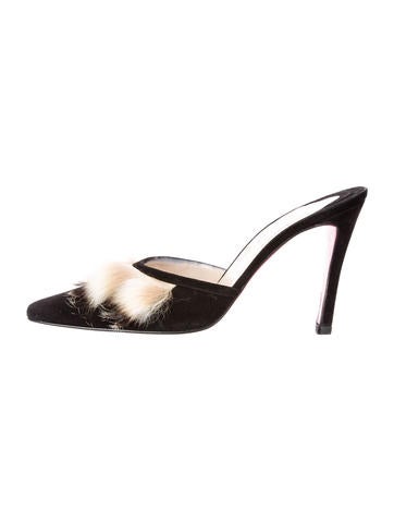 christian louboutin square-toe satin mules christian louboutin square-toe satin mules