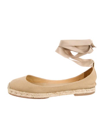 christian louboutin canvas round-toe espadrilles christian louboutin canvas round-toe espadrilles