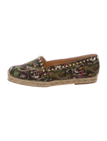 christian louboutin bow-accented lace flats christian louboutin bow-accented lace flats