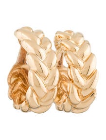 Vintage Braided Hoop Clip-On Earrings