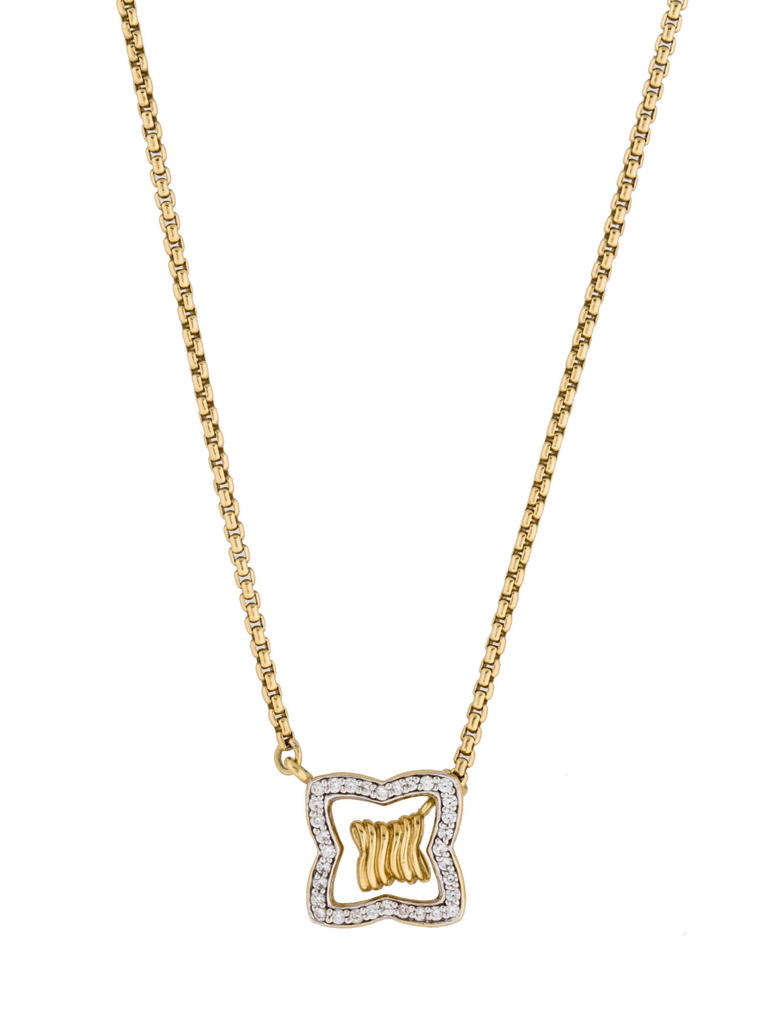 David Yurman 18K Diamond Lariat Necklace Necklaces DVY25893 The