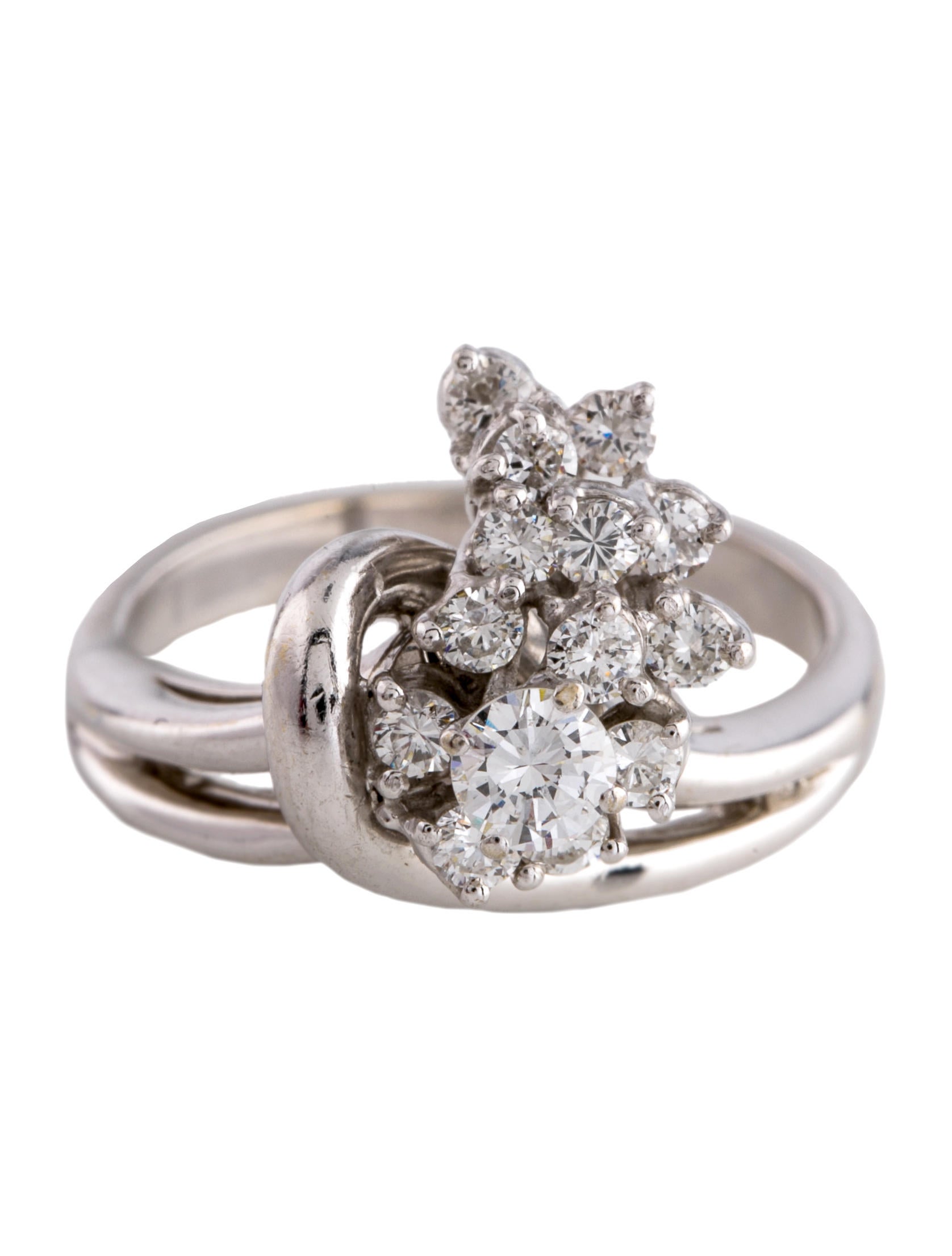 Diamond Swirl Ring Rings FJR25615 The RealReal