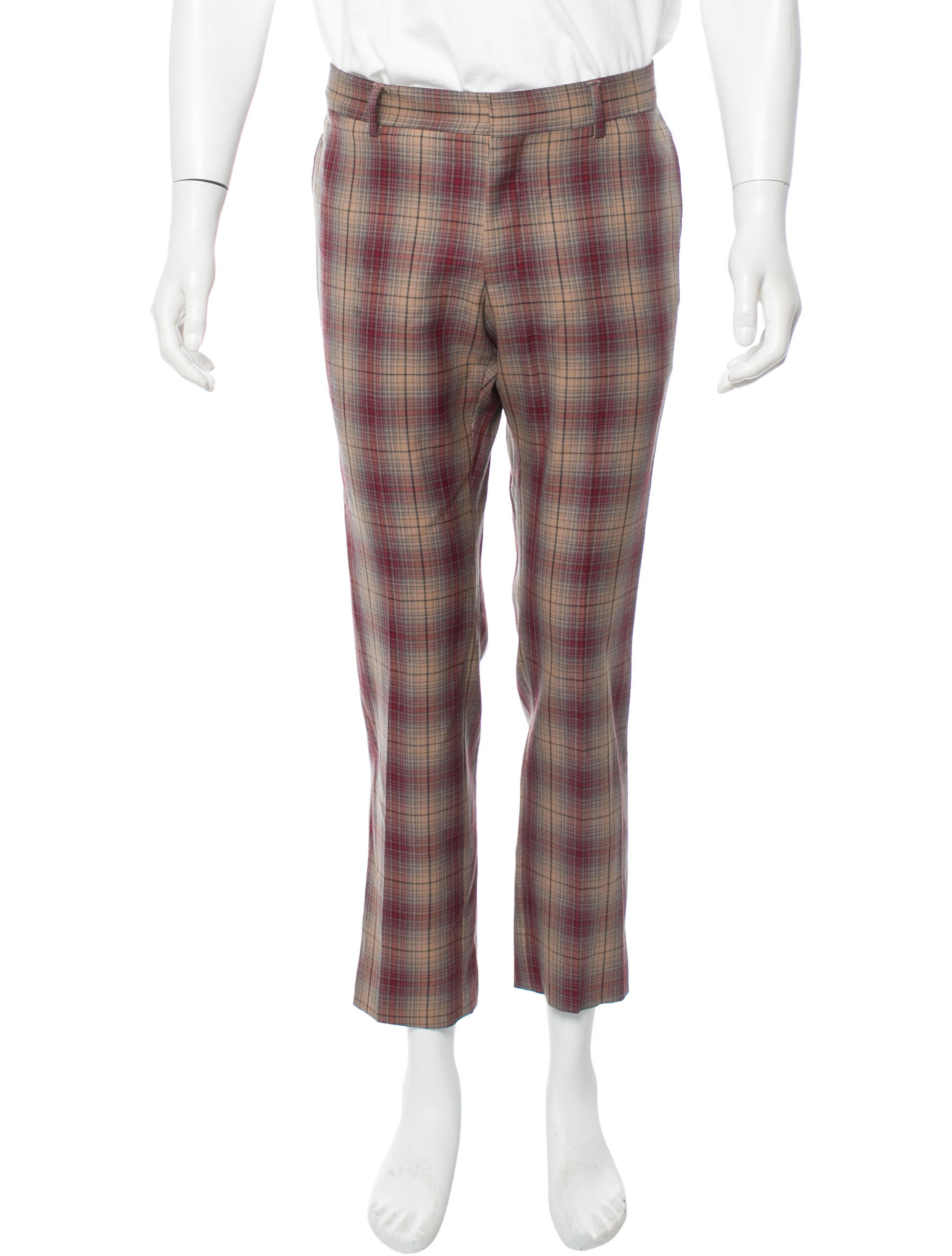 Gucci Plaid Wool Pants Clothing GUC69026 The RealReal