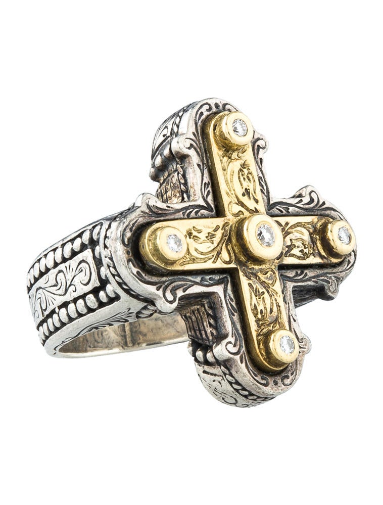 Konstantino Diamond Cross Ring Rings KON20067 The RealReal