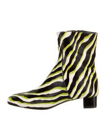 Ponyhair Printed Boots