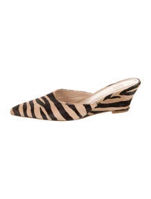 Ponyhair Animal Print Mules