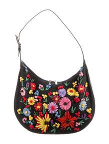 Straw Embroidered Hobo