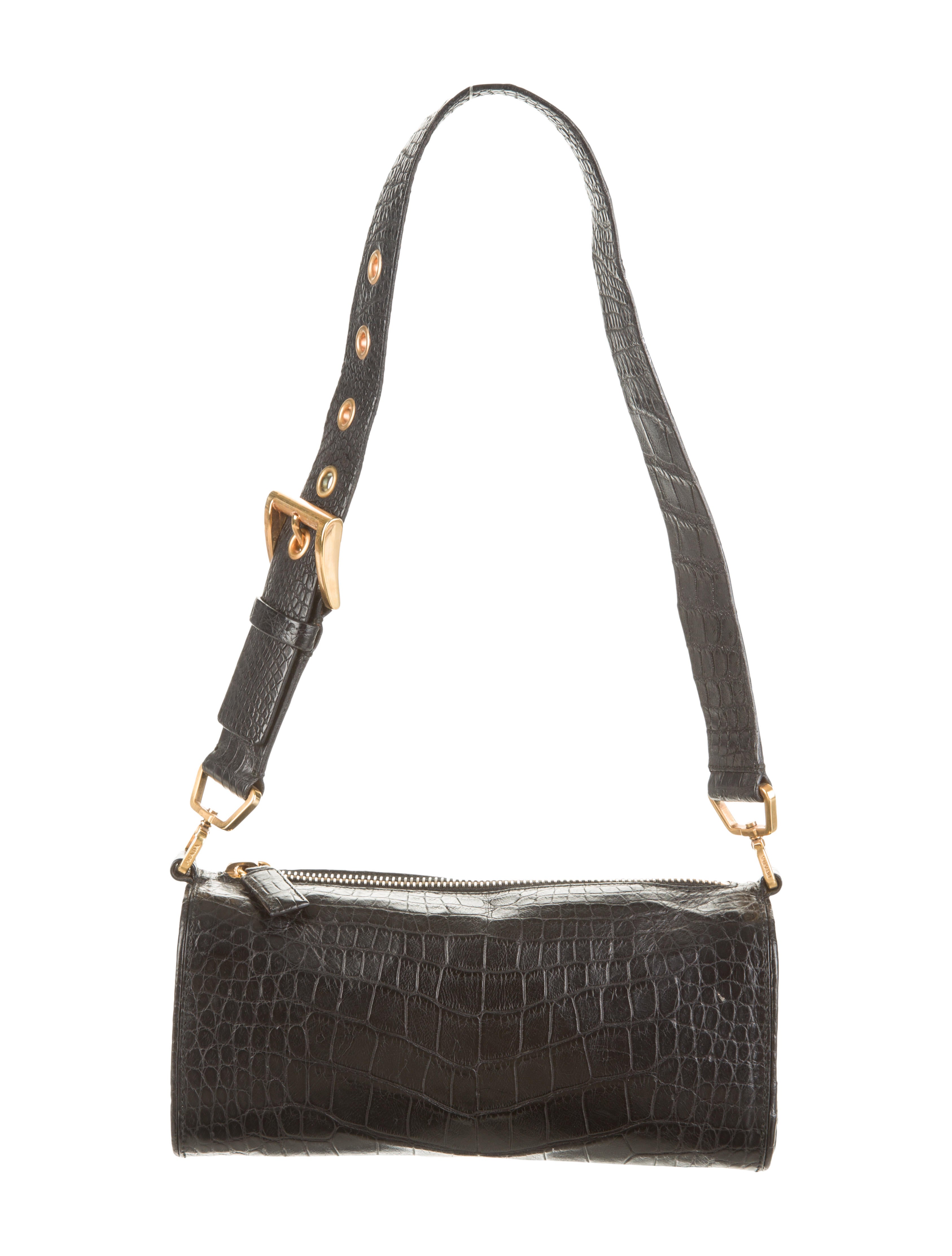 Prada Crocodile Shoulder Bag Handbags PRA68809 The RealReal