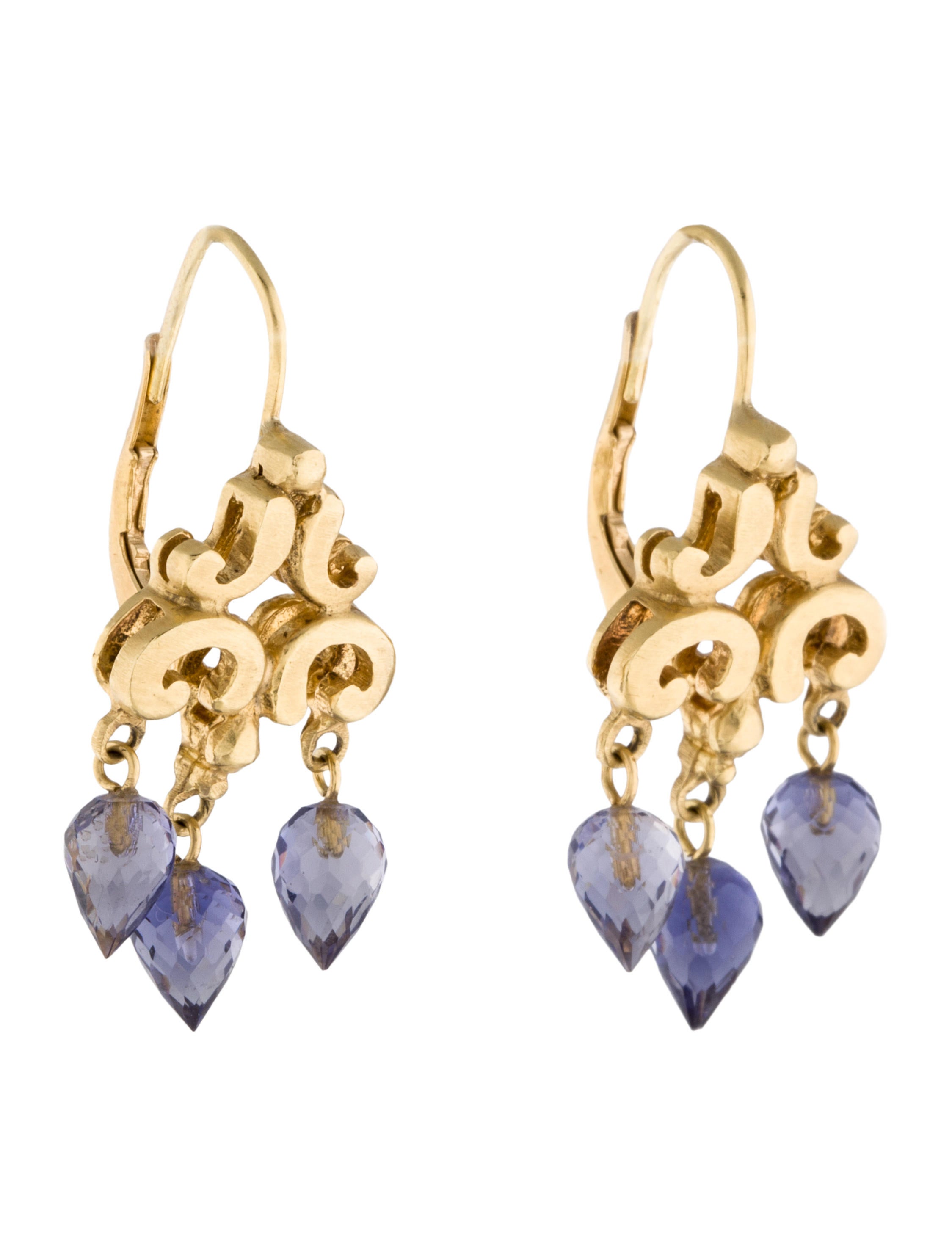 Robin Rotenier 18K Iolite Drop Earrings Earrings ROR20020 The RealReal