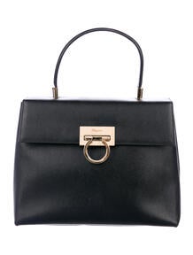 Gancio Saffiano Leather Handle Bag