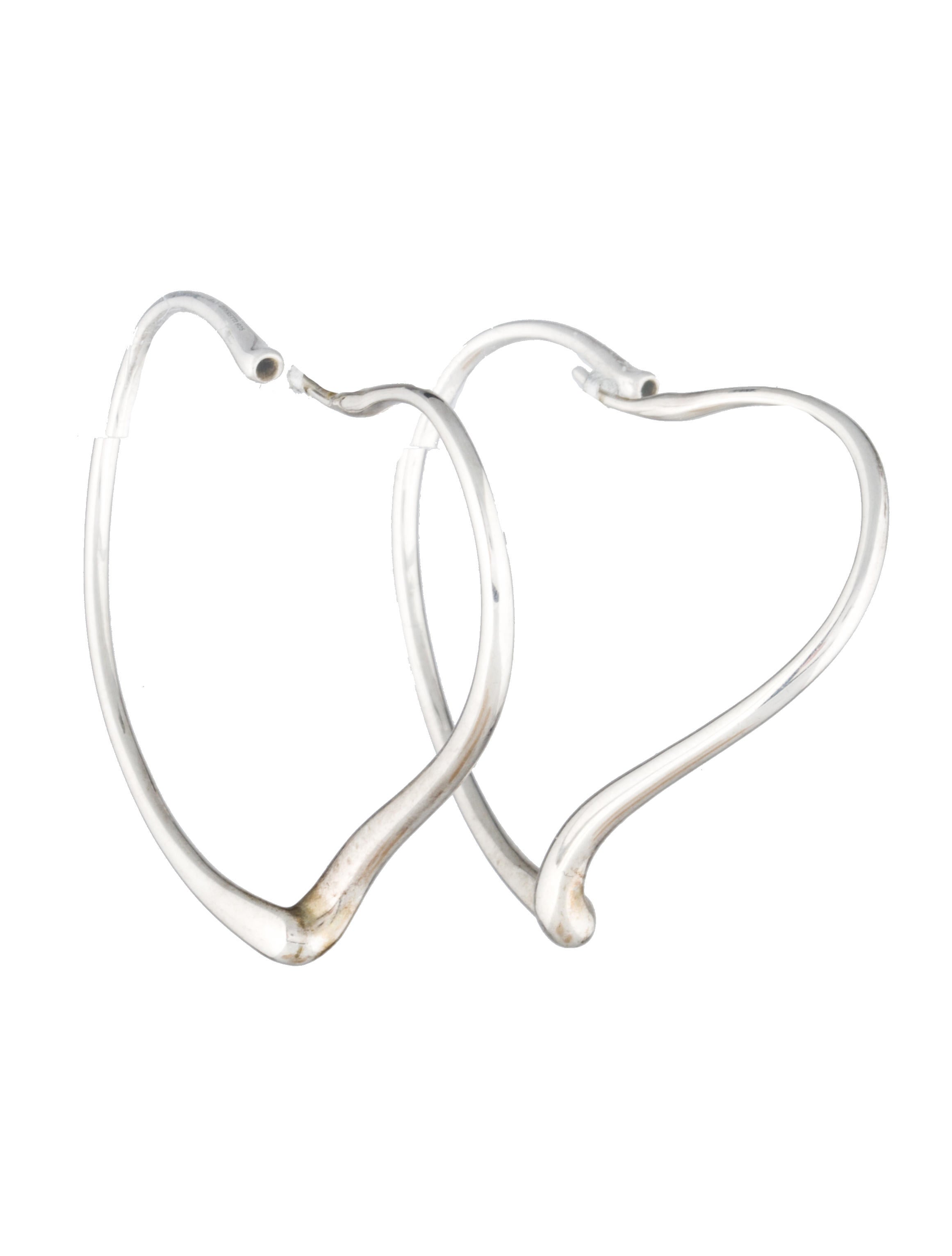 Tiffany & Co. Heart Hoop Earrings Jewelry TIF29066 The RealReal