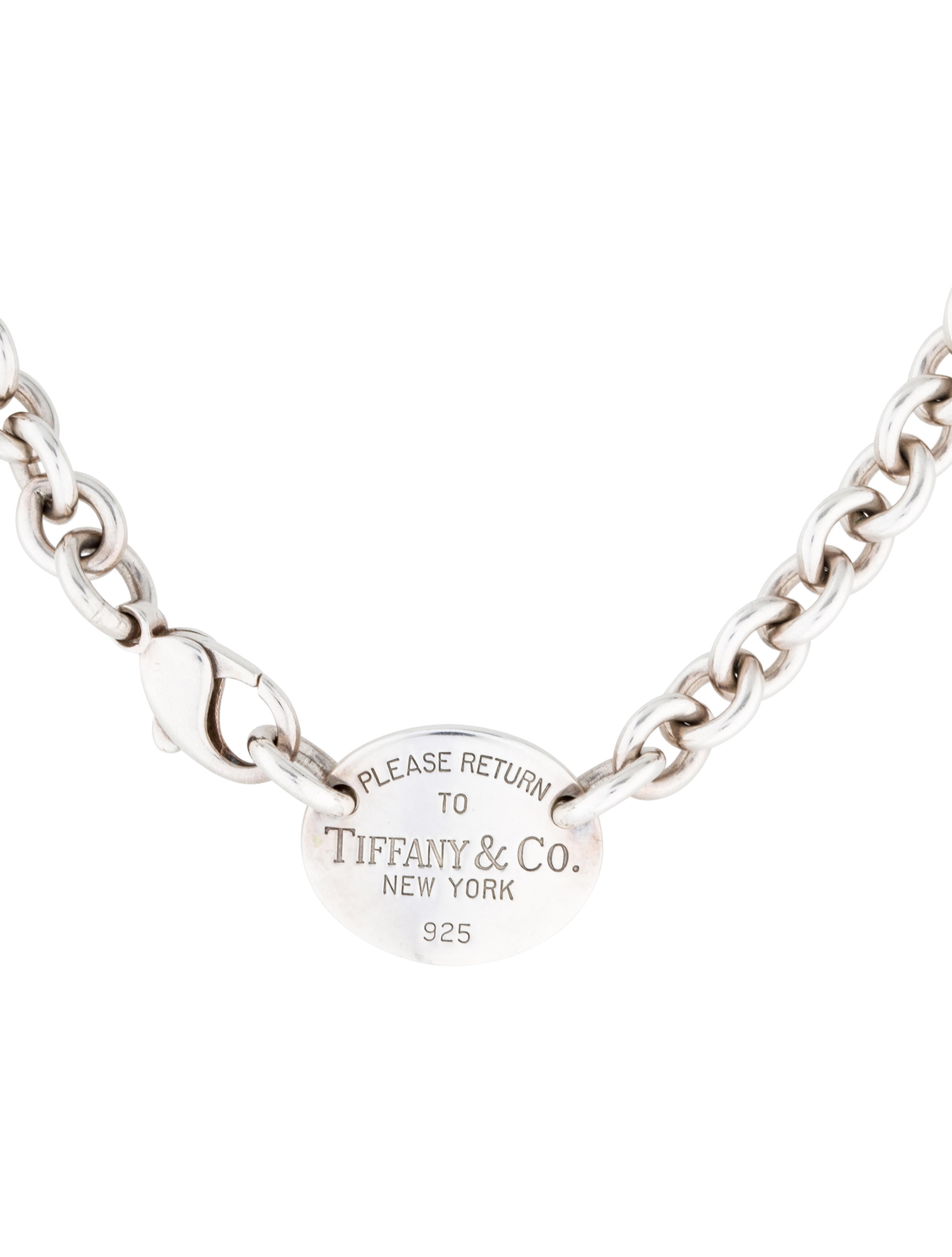 Tiffany & Co. Return to Tiffany Oval Tag Necklace Necklaces