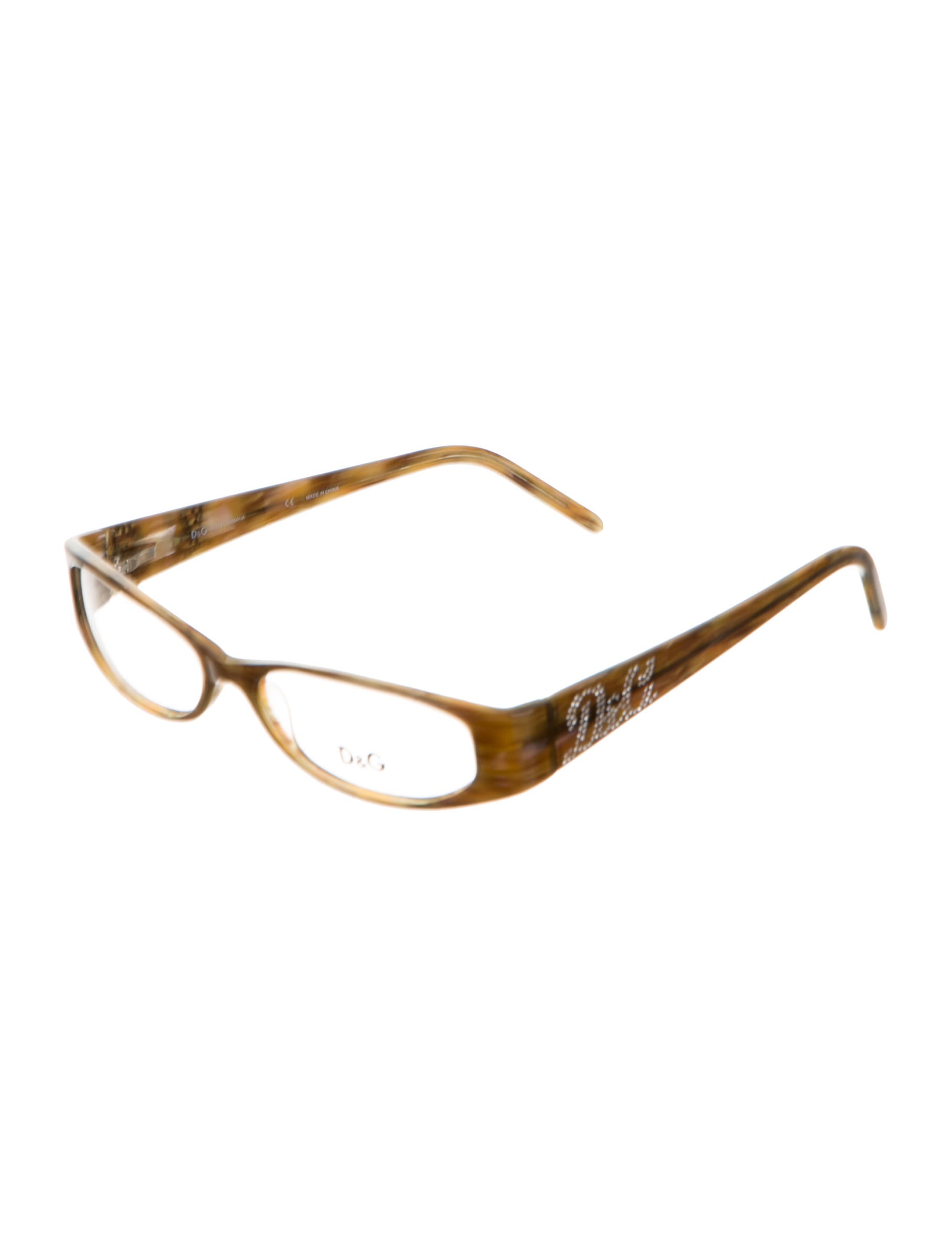 D&G Marbled Crystal Embellished Eyeglasses Accessories WDG27825