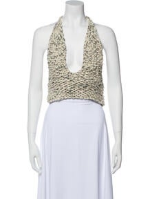 Wool Halterneck Crop Top