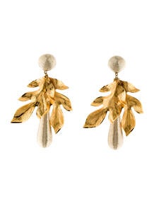 Violetta Leaf Drop Earrings