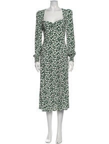Floral Print Long Dress