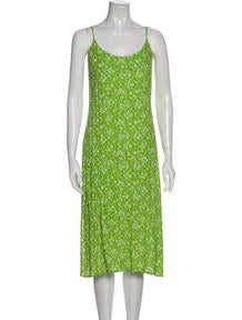 Floral Print Midi Length Dress